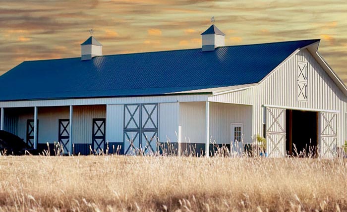 Burrows post-frame equatrian barn